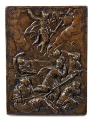 Resurrezione by Matthias Wallbaum, placchetta in bronze, offered Oct 2021
