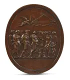 Valerio Belli, Scena Sacra (Un Matrimonio?), placchetta ovale in bronze