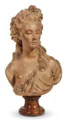 Jean-Jacques Caffieri, Busto Di Giovane Donna, in terracotta