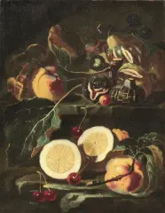 Untitled by detto Lo Spadino Giovanni Paolo Castelli, NATURA MORTA CON PESCHE, offered Oct 2021