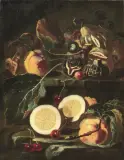 Untitled by detto Lo Spadino Giovanni Paolo Castelli, NATURA MORTA CON PESCHE, offered Oct 2021