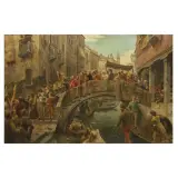 Ludovico Raymond, La Festa Delle Marie A Venezia, oil on canvas
