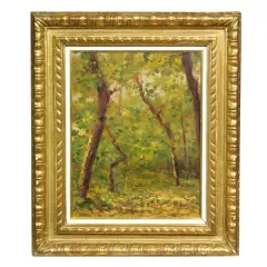 Bosco by Flavio Bertelli, oil on tavoletta, offered Oct 2021
