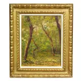 Flavio Bertelli, Bosco, oil on tavoletta