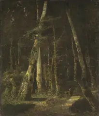 Nel Bosco by Giuseppe Palizzi, oil on canvas, offered Oct 2021