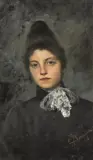 Federico Bernagozzi, Ritratto Della Moglie, oil on canvas