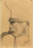 Soldato Austriaco Con Pipa by Lorenzo Viani, pencil on paper, offered Oct 2021