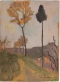 Llewelyn Lloyd, Stradina Di Campagna Con Alberi