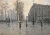 Aurelio Catti, Palermo Dopo La Pioggia, oil on compensato