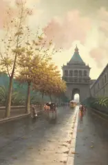 Porta Nuova by Aurelio Catti, oil on canvas, offered Oct 2021