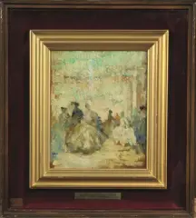 Ballo A Venezia by Emma Ciardi, oil on tavoletta, offered Sep 2021