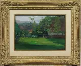 Gaetano Sperati, Giardini Di Montecatini, oil on card