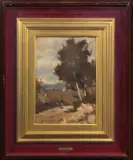 Paesaggio by Ludovico Tommasi, oil on card, offered Sep 2021