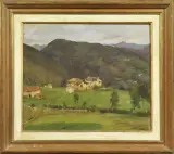 Aristotile Vicenzi, Selvino - Case Come Un Gregge, oil on canvas
