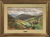 Paesaggio by Garzia Fioresi, oil on cardboard, offered Sep 2021