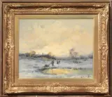 Ivan Michailovic Karpov, Paesaggio Innevato, oil on canvas