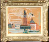 Gino Meloni, Venezia, tempera on cardboard