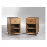 Fabio Lenci, Coppia Di Comodini, in teak massello
