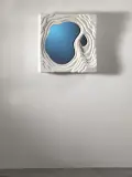 Piero Gilardi e, Untitled, A.Ba.Co SPECCHIO LAGO BLU materiale plastico