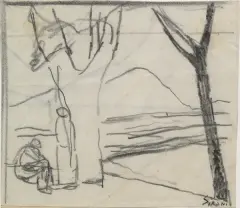 Untitled by Mario Sironi, Paesaggio con alberi, offered Jul 2021