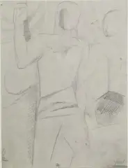 Figure 1927 ca by Mario Sironi, pencil on paper cm, offered Jul 2021