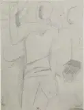 Mario Sironi, Figure 1927 ca, pencil on paper cm