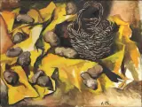 Renato Guttuso, Natura morta con cesto e patate 1960