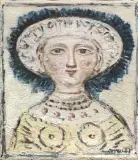 Massimo Campigli, Donna 1963, oil on canvas cm