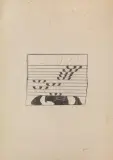 Franco Angeli, Senza titolo, pencil on paper cm