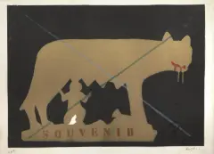 Souvenir by Franco Angeli, screenprint on paper cm, offered Jun 2021