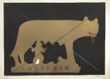 Franco Angeli, Souvenir, screenprint on paper cm