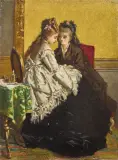 Pietro Bouvier, Confidenze, oil on canvas