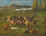 Vito D'Ancona, Battaglia, oil on canvas