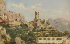 Angelo Della Mura, La Torre Dello Ziro, Amalfi, oil on tavoletta
