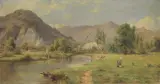 Silvio Poma, Veduta Di Lago, oil on canvas