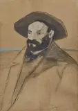 Untitled by Lorenzo Viani, UOMO DAL CAPPELLO NERO (MOZZO, offered Jun 2021