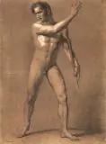 Pietro Benvenuti, Studio Di Nudo, pencil nera