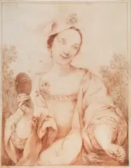 Giuseppe Maria Crespi, Ritratto Di Gentildonna Con Maschera