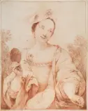 Giuseppe Maria Crespi, Ritratto Di Gentildonna Con Maschera
