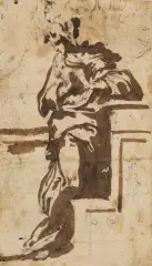 Giovanni Guerra, Figura Femminile, pencil nera