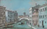 Giacomo Guardi, Veduta Del Canal Grande, pennello e gouache