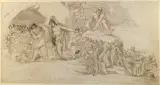 Luigi Ademollo, Il Diluvio, pencil rossa