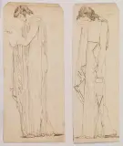 John Flaxman Jr., Studi Per Figure Di Coefore, due disegni