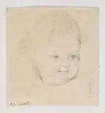 Luigi Sabatelli, Volto Di Bimbo, pencil nera