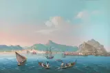 Tommaso Riolo, Palermo Vista Dal Mare, gouache on paper