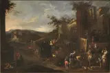 Pietro Domenico Olivero, Scena Di Mercato, oil on canvas