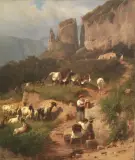 Andrea Markò, Paesaggio Montano, oil on canvas