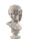 Emil Wolff, Testa Di Fanciulla, marmo