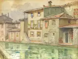 Casette In Santa Sofia by Arturo Ferrari, acquerelli and pencil on paper, offered Apr 2021