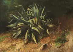 Agave by Francesco Lojacono, oil on canvas, offered Apr 2021
